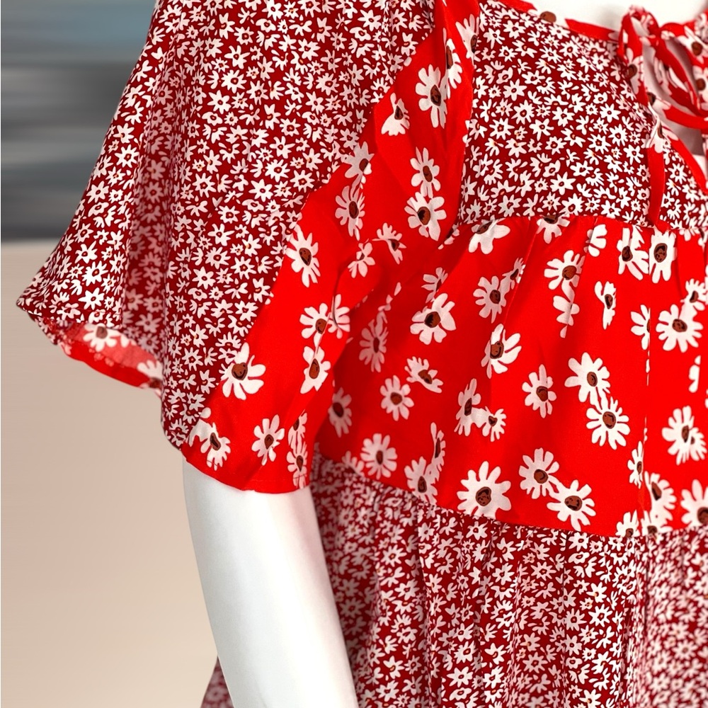 EASEL Floral pockets tunic blouse S M L - Picture 11 of 11